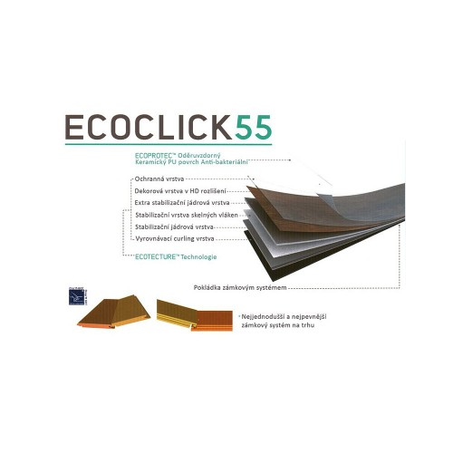 ECOCLICK55 - řez podlahou